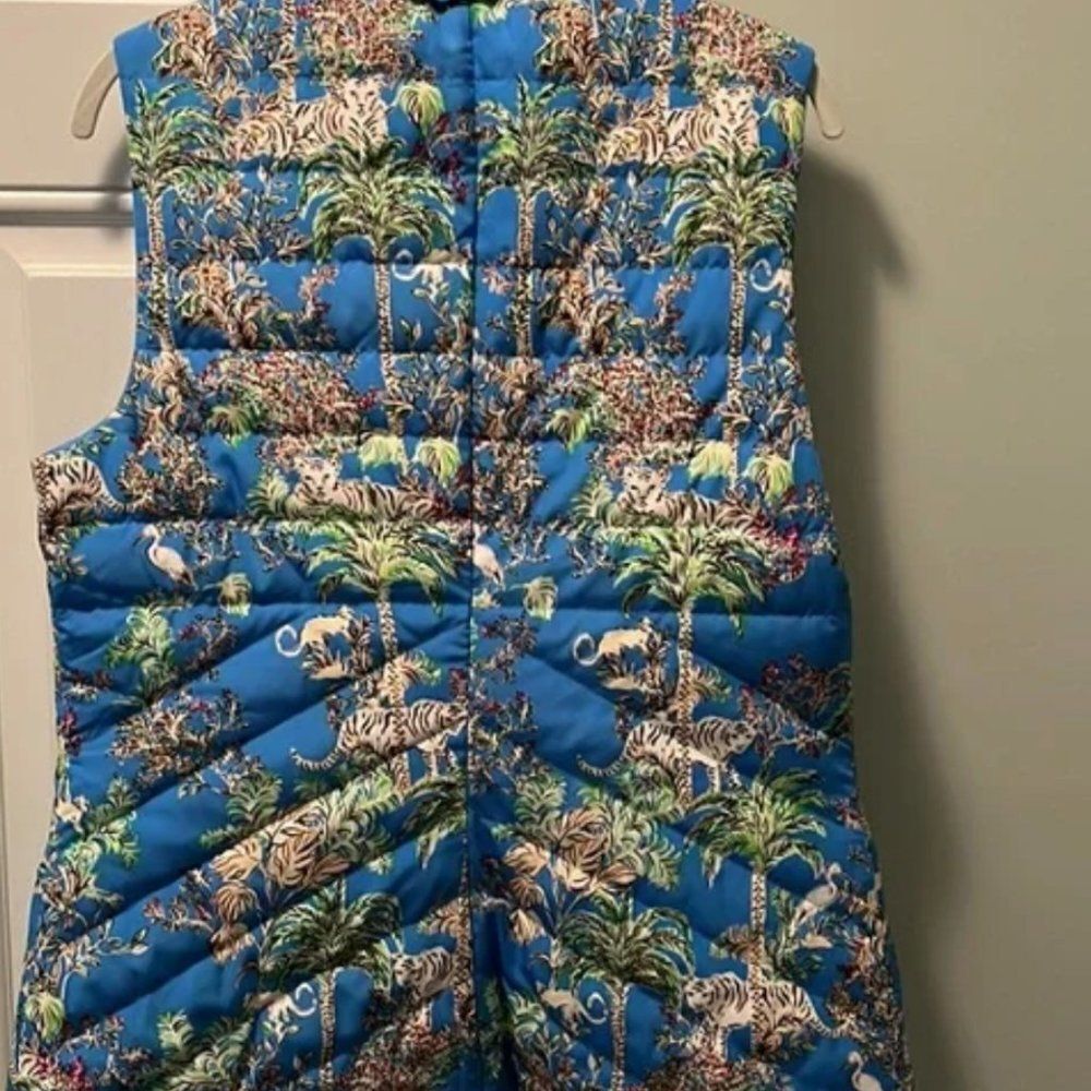 Lilly Pulitzer Reversible Puffer Vest XS queen